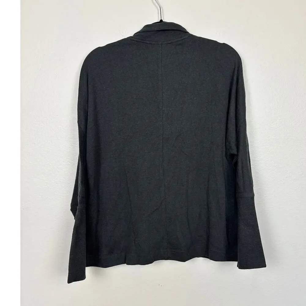 NWT Pact Airplane Organic Cotton Pocket Front Relaxed Grey Blazer Jacket Small